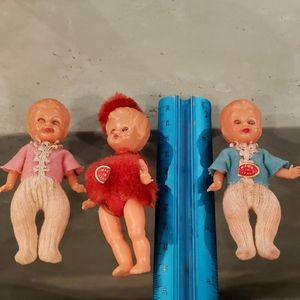 Vintage miniature plastic 1950s sleepy eyes doll